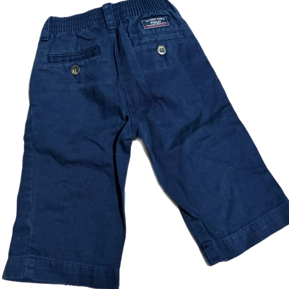 Polo Ralph Lauren Navy Blue Baby Chino Pants Cotton Preppy Classic Sz 12 Months